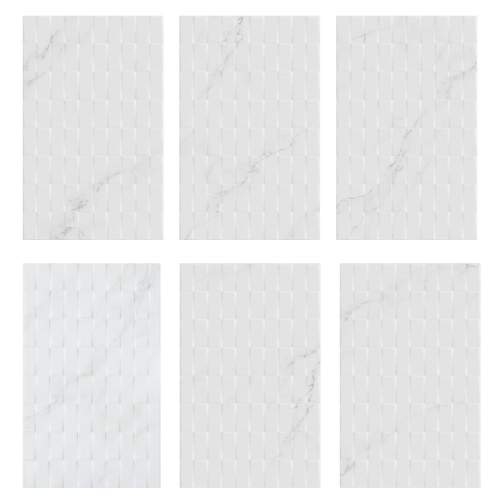 กระเบื้องผนัง 10x16 นิ้ว COTTO โรมทวีล ขาว PM 1 ตร.ม.