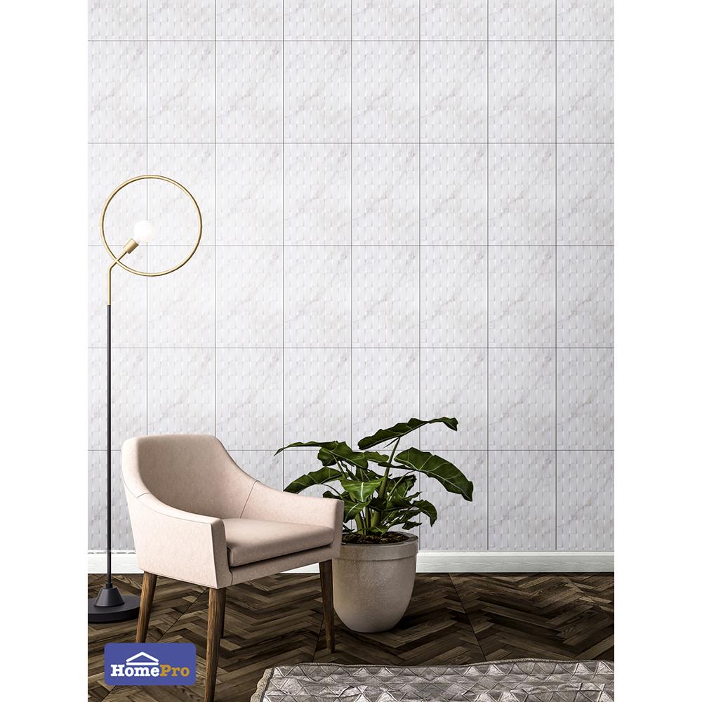 กระเบื้องผนัง 10x16 นิ้ว COTTO โรมทวีล ขาว PM 1 ตร.ม.