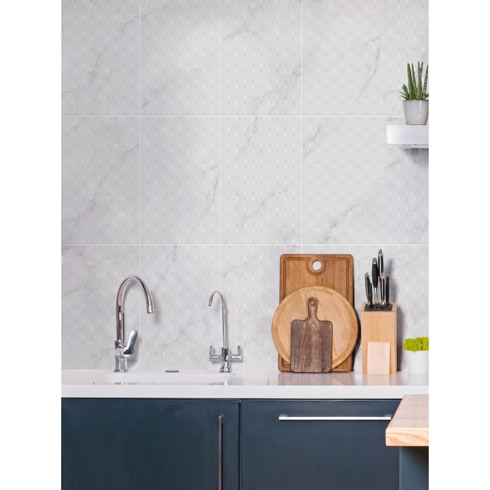 กระเบื้องผนัง 10x16 นิ้ว COTTO โรมทวีล ขาว PM 1 ตร.ม.