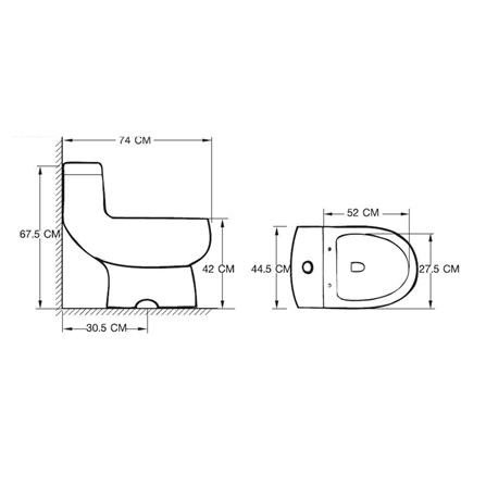สุขภัณฑ์ 1 ชิ้น MOYA 386 3/6 ลิตร สีขาว_6