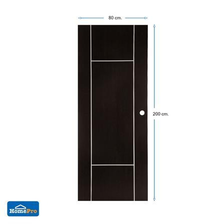 ประตูภายใน AZLE MD1 80X200 ซม. สีโอ๊ค เจาะลูกบิด_4