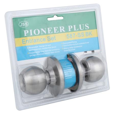 ลูกบิดห้องน้ำ JSS 587SS-BK หัวกลม สีสเตนเลส_3