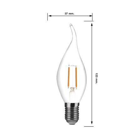 หลอด LED NAGAS LINE CANDLE 2 วัตต์ WARM WHITE E14_3