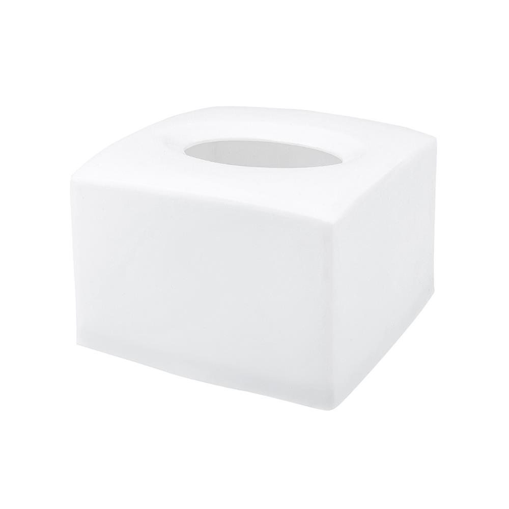 กล่องใส่ทิชชูแผ่น PP JCJ สีขาว