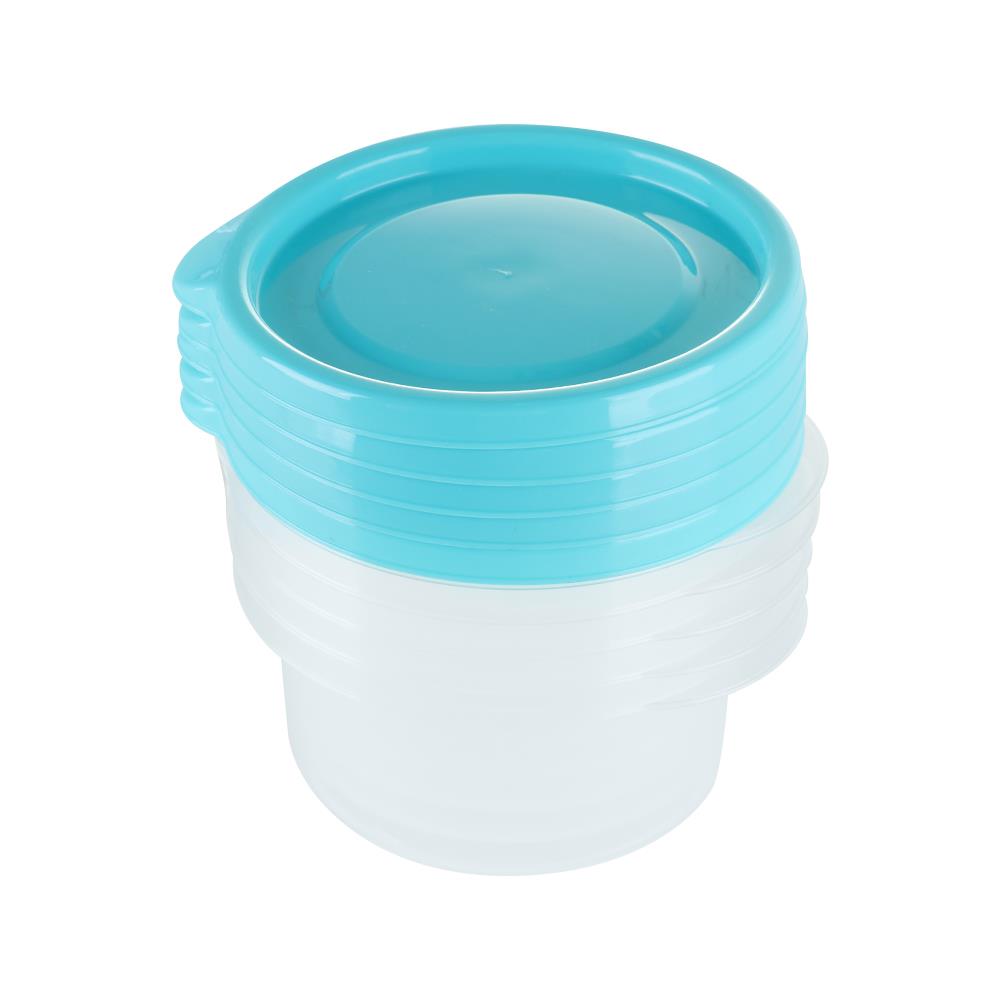 ชุดกล่องอาหารกลม 0.3 ลิตร SUPER LOCK CHEF BOX 6061 5 ชิ้น