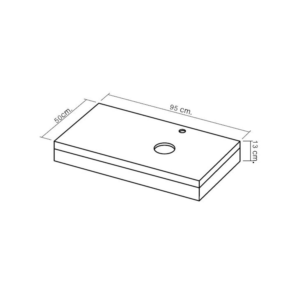 เคาน์เตอร์ติดผนัง MOYA VB-685(DIY) สีขาว