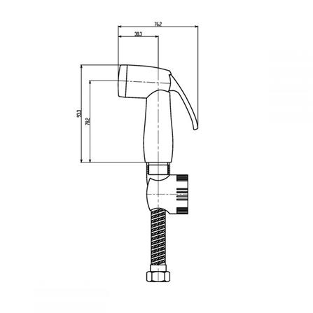 สายฉีดชำระครบชุด RASLAND RA 579123 สีขาว_4