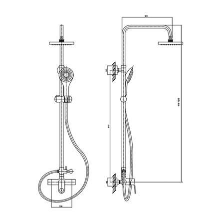 ฝักบัว RAIN SHOWER ผสม RASLAND RA 988988_1