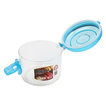 ขวดโหลอะคริลิกกลม JCJ 0.6 ลิตร ฝาสปริงสีฟ้า_1