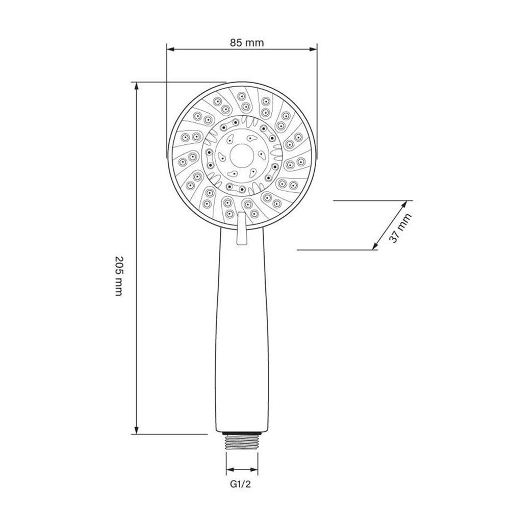 ชุดฝักบัวสายอ่อน 5 ระดับ NAPA 9176 สีโครม