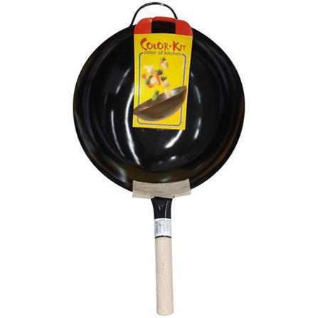 กระทะลึกเหล็ก COLOR KIT 36 ซม. ด้ามดำ_0
