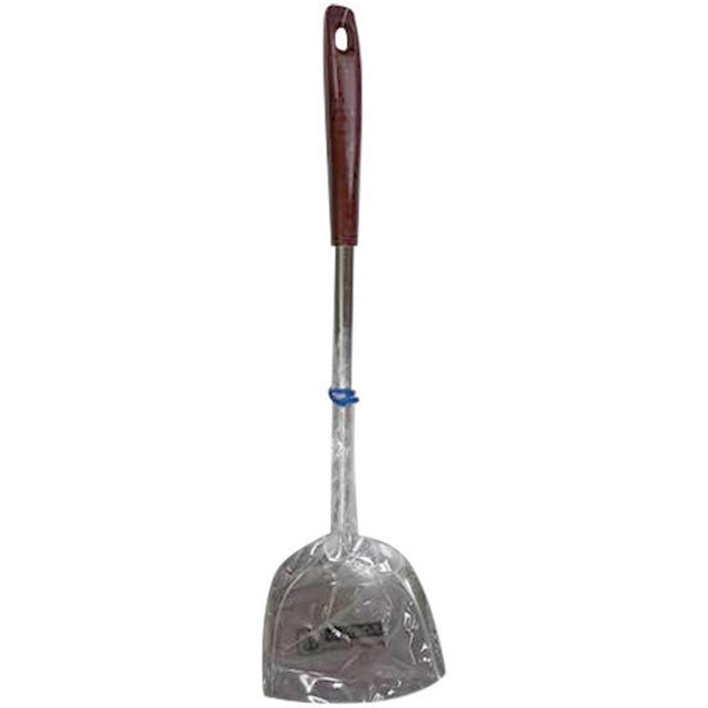 ตะหลิวสเตนเลส ตราสมอ ด้ามน้ำตาล