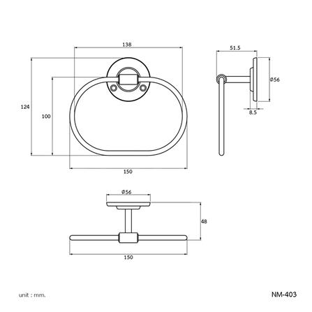 ห่วงแขวนผ้า PRIME NM-403 สเตนเลส_1