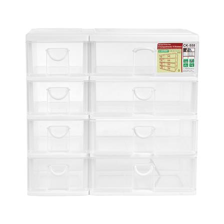 ชั้นลิ้นชักเล็ก 4 ชั้น KEYWAY CK-558 38.3X21X36.9 ซม. สีขาว_1