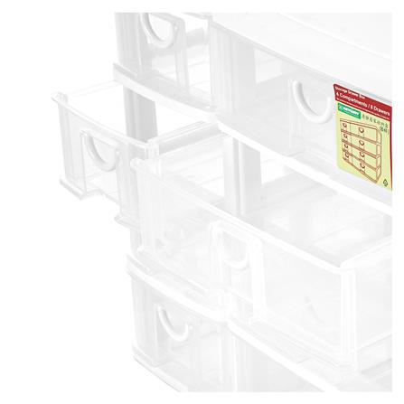 ชั้นลิ้นชักเล็ก 4 ชั้น KEYWAY CK-558 38.3X21X36.9 ซม. สีขาว_3