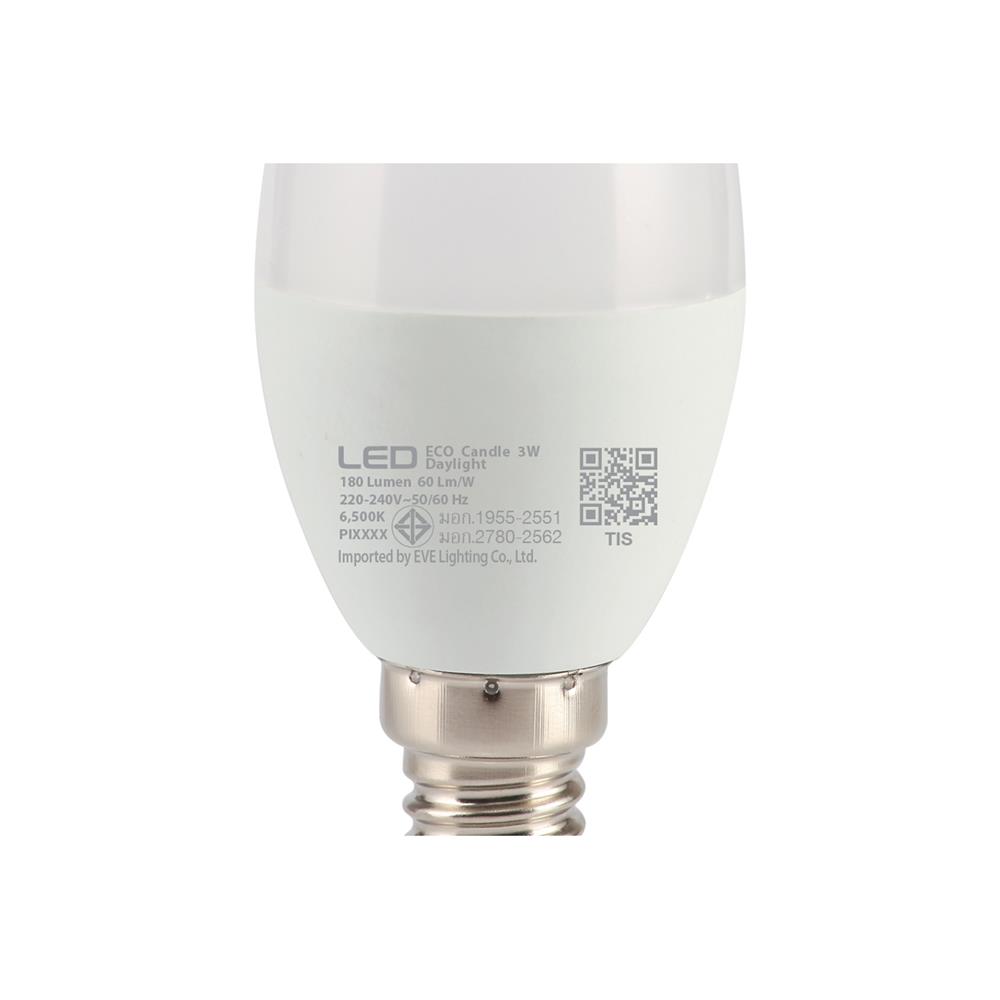หลอด LED EVE ECO CANDLE 3 วัตต์ DAYLIGHT E14