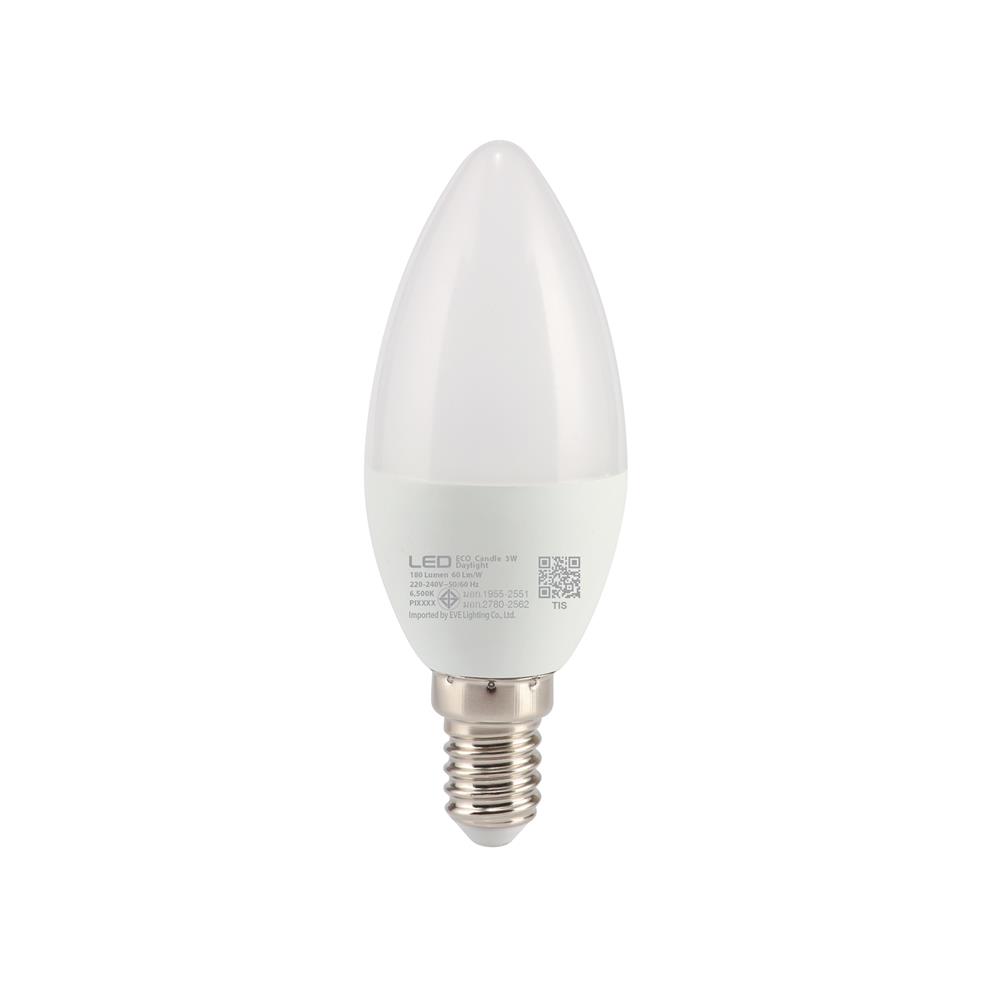 หลอด LED EVE ECO CANDLE 3 วัตต์ DAYLIGHT E14