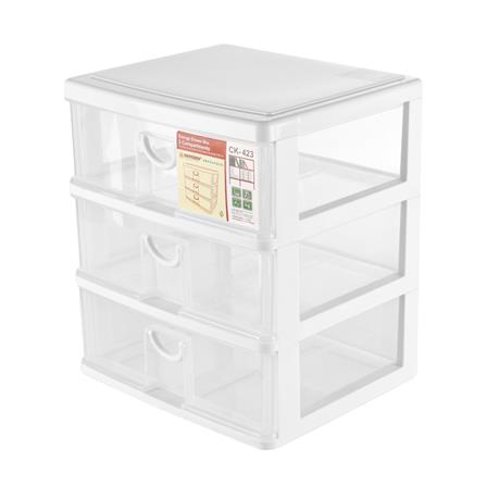 SMALL 3-DRAWER UNIT KEYWAY CK423 24X20.5X27.5CM WHITE