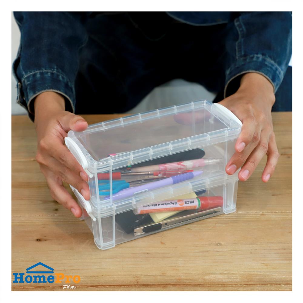 กล่องหูล็อก STACKO CM-12 10x22x6.8 ซม. สีขาว