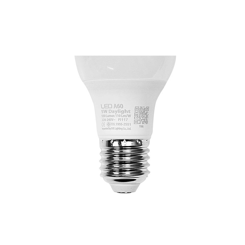 หลอด LED EVE A60 5 วัตด์ DAYLIGHT E27