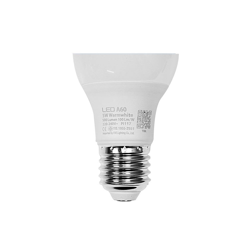 หลอด LED EVE A60 5 วัตต์ WARMWHITE E27