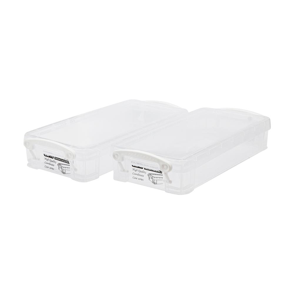 กล่องหูล็อก STACKO CM-11/2 10x22x4.5 ซม. สีขาว แพ็ก 2 ชิ้น