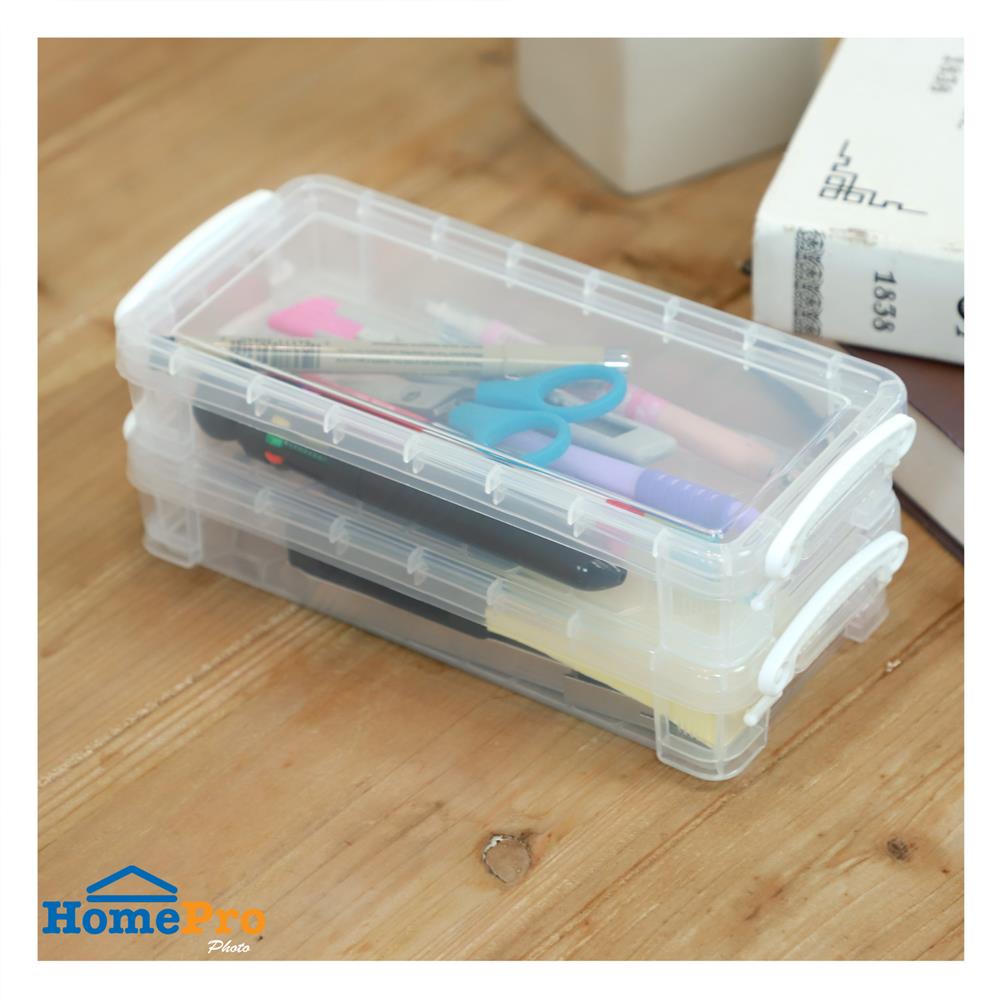 กล่องหูล็อก STACKO CM-11/2 10x22x4.5 ซม. สีขาว แพ็ก 2 ชิ้น