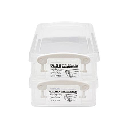 กล่องหูล็อก STACKO CM-11/2 10x22x4.5 ซม. สีขาว แพ็ก 2 ชิ้น_2