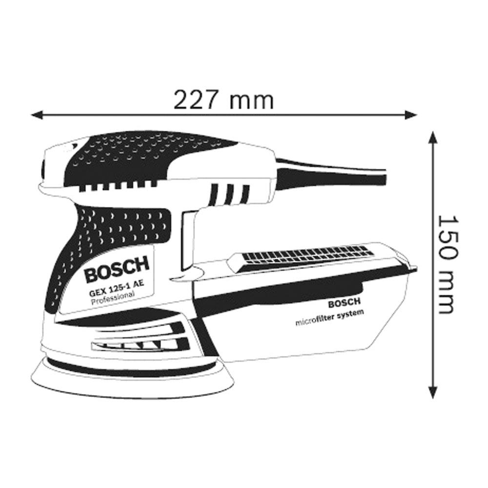 เครื่องขัดกระดาษทราย BOSCH GEX125-1AE 250 วัตต์