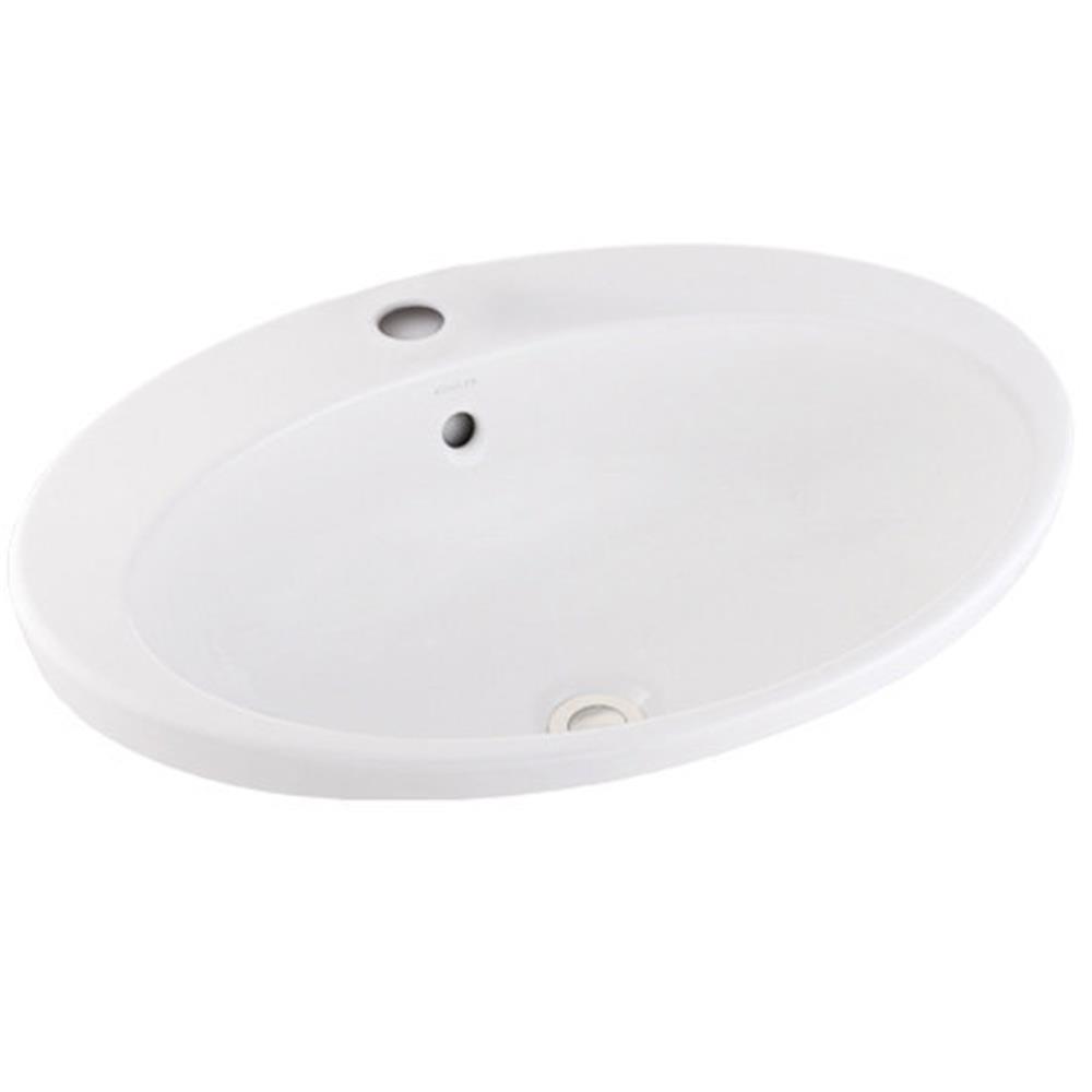 อ่างล้างหน้าแบบฝังบนเคาน์เตอร์ KOHLER K-2759X-1 สีขาว