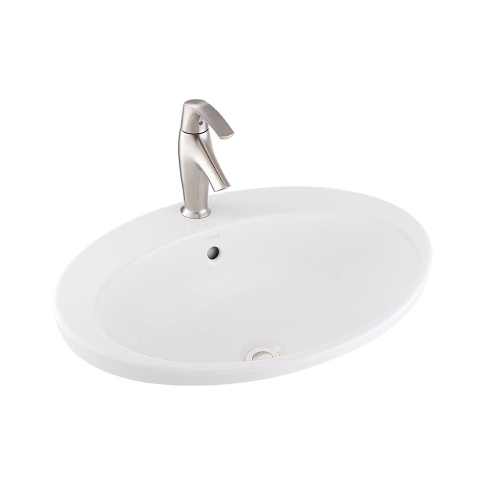 อ่างล้างหน้าแบบฝังบนเคาน์เตอร์ KOHLER K-2759X-1 สีขาว
