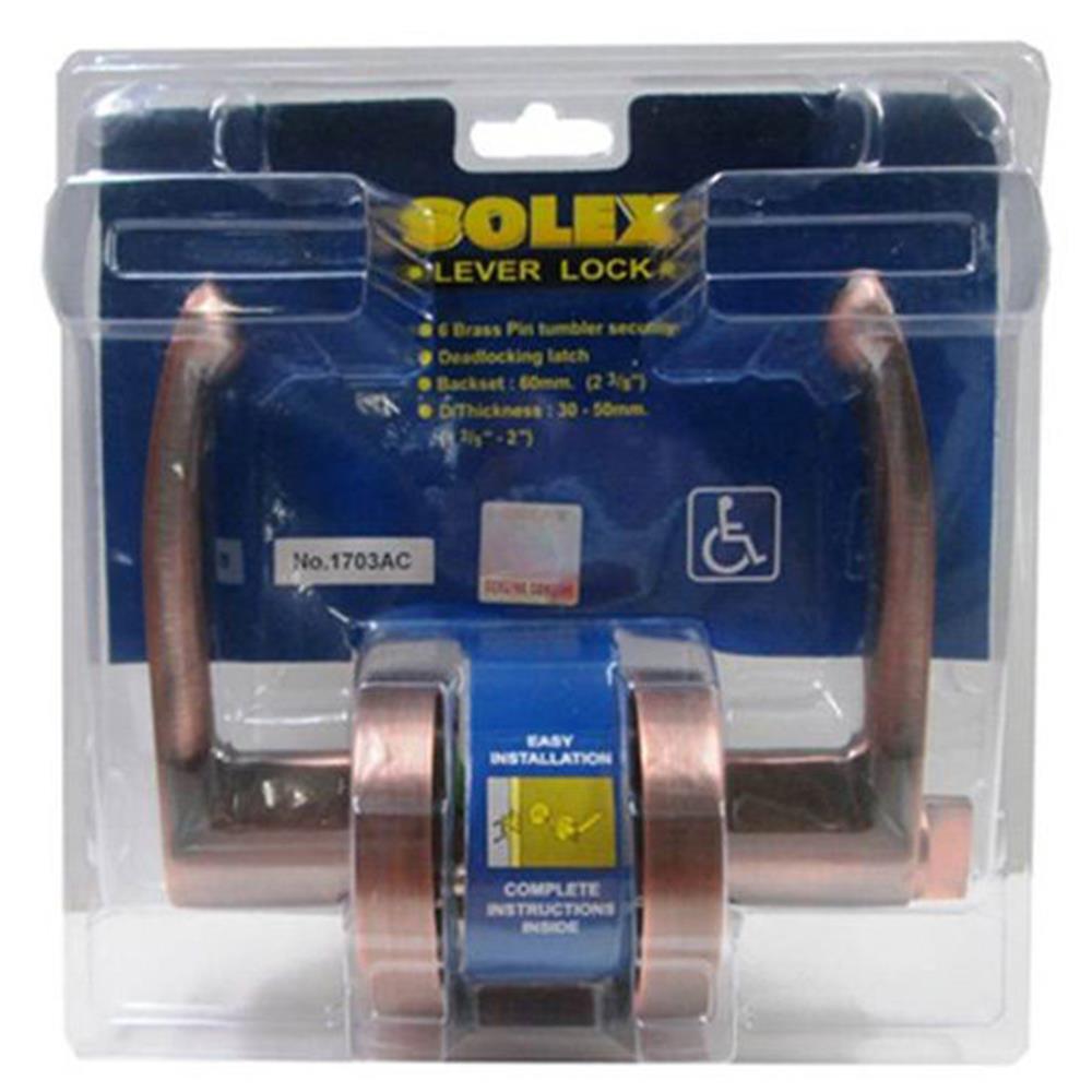 มือจับก้านโยก SOLEX 1703 AC สีทองแดงรมดำ