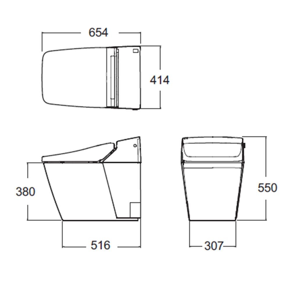 สุขภัณฑ์อัตโนมัติ AMERICAN STANDARD 2017-WT-9 3.5/5 ลิตร สีขาว