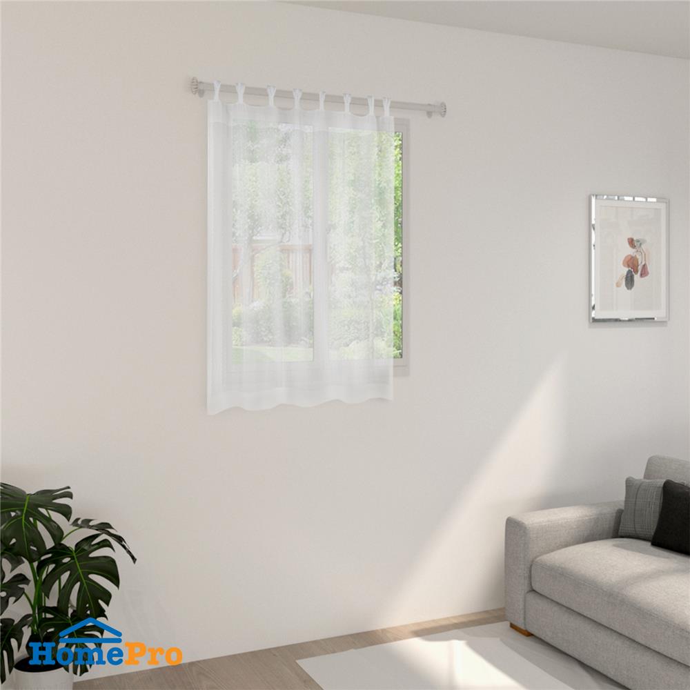 ผ้าม่านโปร่งห่วง HOME LIVING STYLE RIN 130x160 ซม. สีขาว