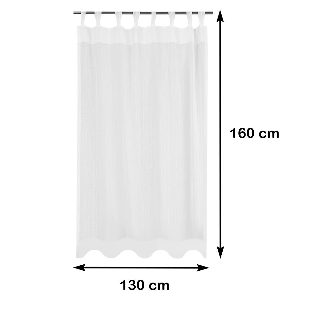 ผ้าม่านโปร่งห่วง HOME LIVING STYLE RIN 130x160 ซม. สีขาว