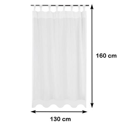 ผ้าม่านโปร่งห่วง HOME LIVING STYLE RIN 130x160 ซม. สีขาว_8