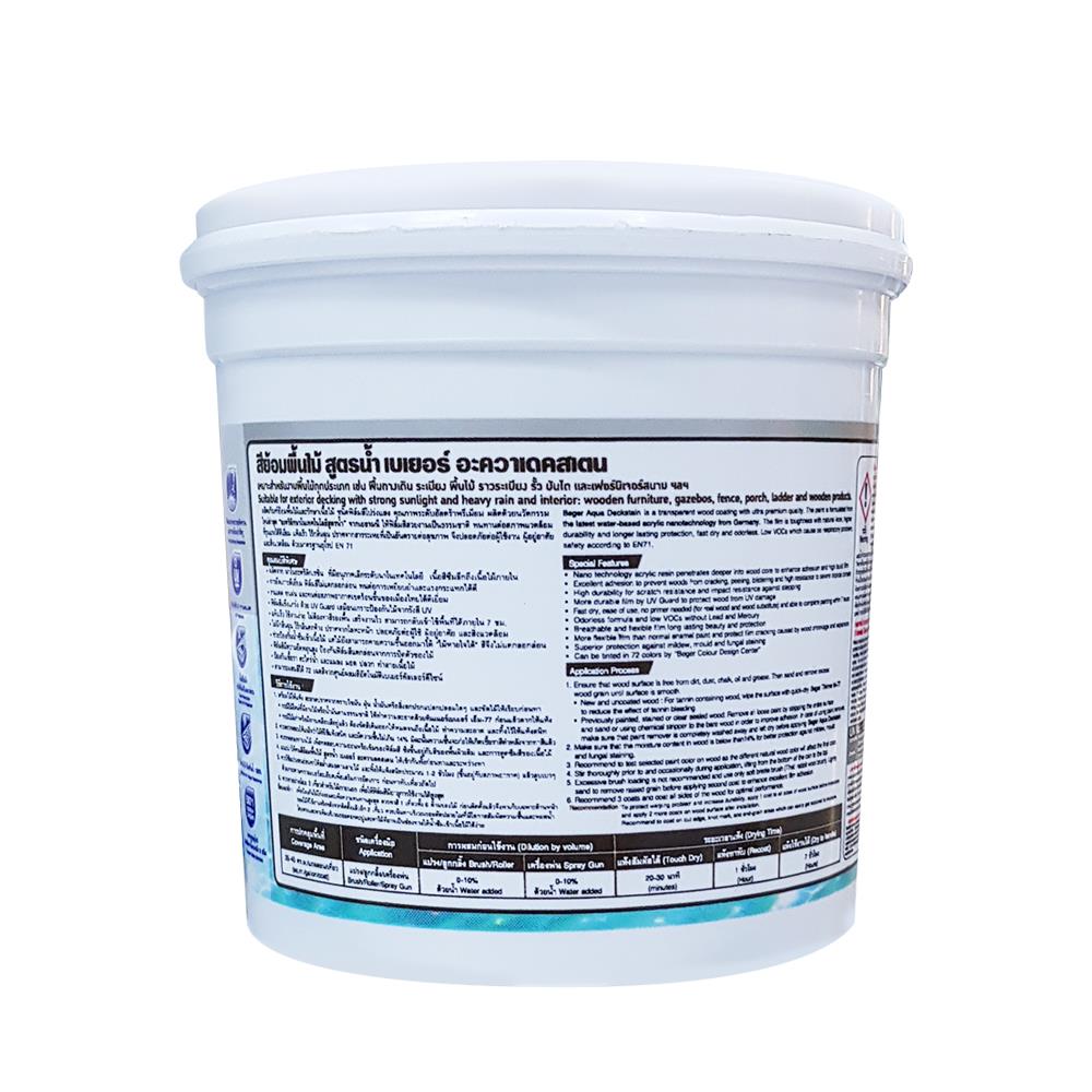 สีย้อมพื้นไม้ BEGER AQUA 9900 สีใส ด้าน 1/4GL