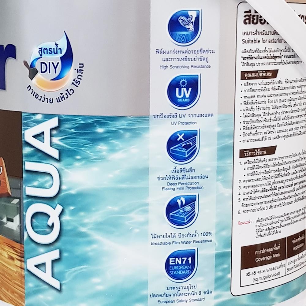 สีย้อมพื้นไม้ BEGER AQUA 9900 สีใส ด้าน 1GL