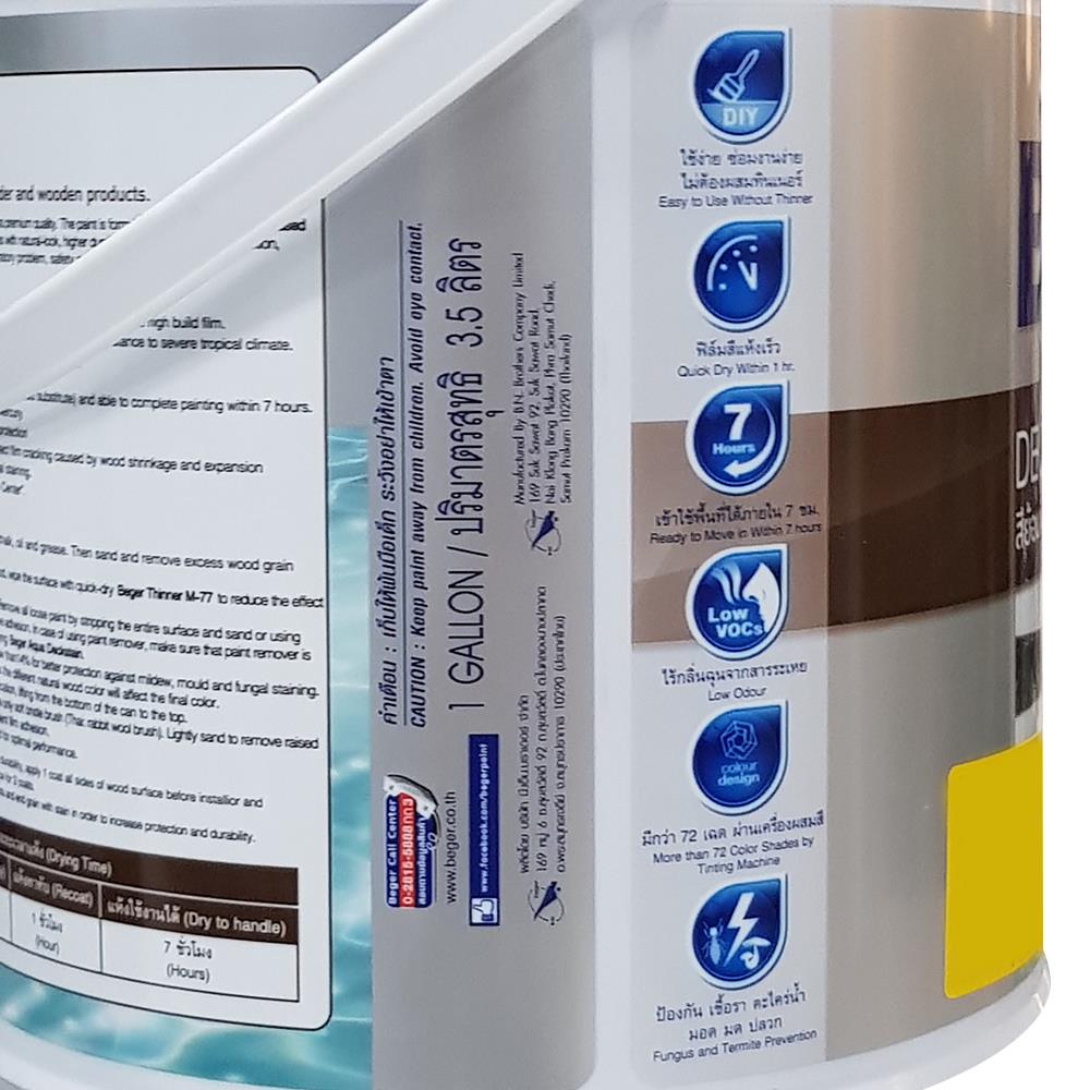 สีย้อมพื้นไม้ BEGER AQUA 9900 สีใส ด้าน 1GL