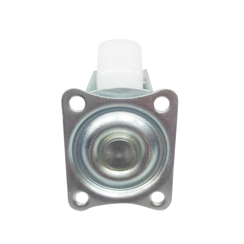 ลูกล้อไนลอน LEON แป้นหมุน ไม่มีเบรก 1.5 นิ้ว สีขาว