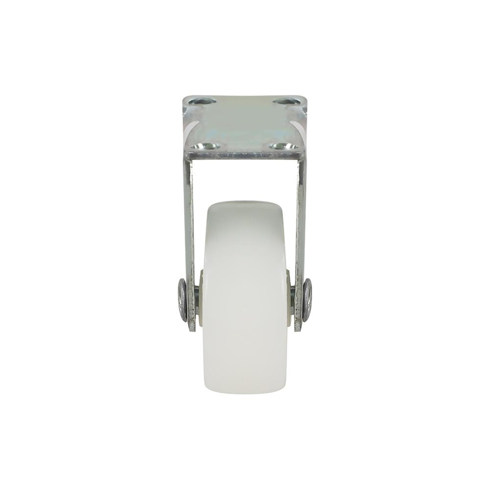 ลูกล้อไนลอน LEON แป้นตาย ไม่มีเบรก 1.25 นิ้ว สีขาว