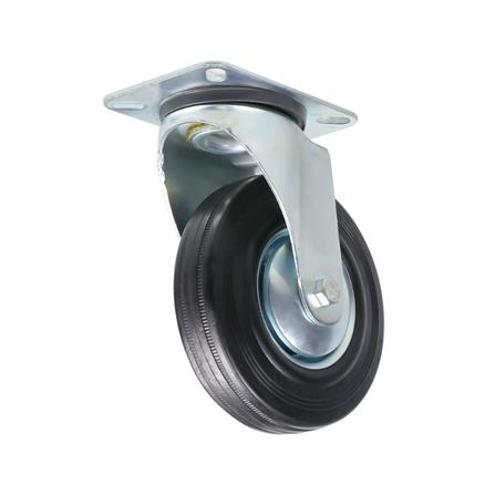 ลูกล้อยาง LEON แป้นหมุน ไม่มีเบรก 5 นิ้ว สีดำ_1