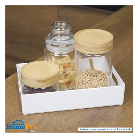 ถาดอเนกประสงค์ STACKO UT-012 24.6x16.3x5.6 ซม. สีขาว_4