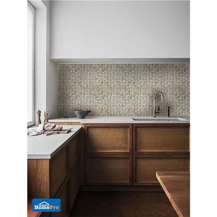 โมเสคแก้ว 30x30x0.60 ซม. เมทัล มิกซ์ เบจ_3