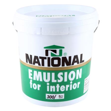 สีน้ำทาภายใน ชนิดด้าน DELTA NATIONAL 300 สีขาว 2.5 แกลลอน_0