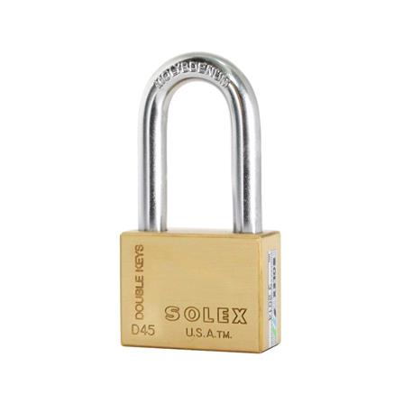 กุญแจลูกปืน SOLEX DOUDLE KEYS D45L 45 มม. สีทองเหลืองขัดเงา
