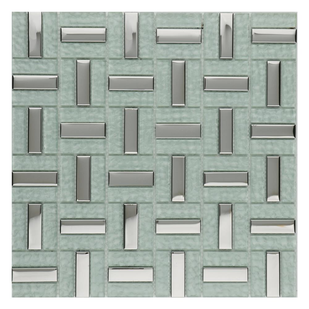 โมเสคแก้ว 30x30 ซม. กาล่าซิลเวอร์ ไวท์