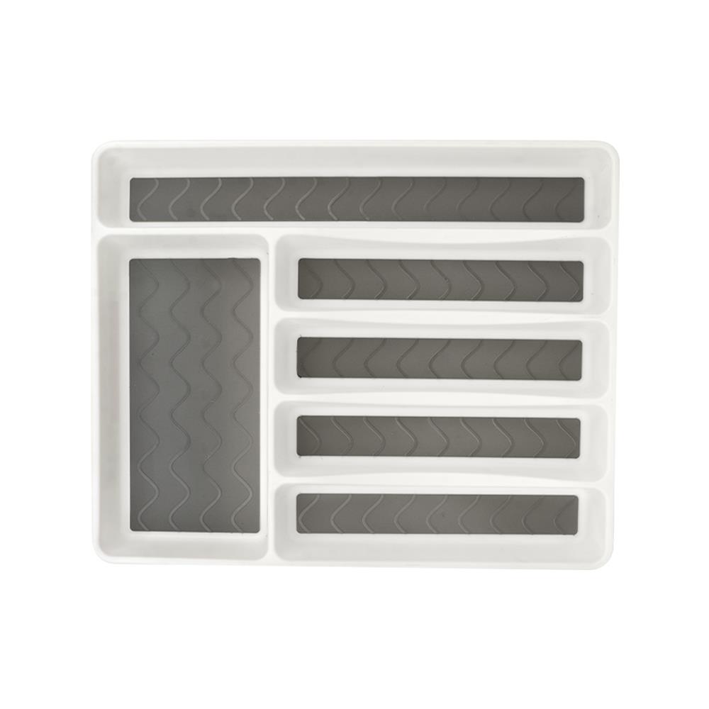 ถาดใส่อุปกรณ์ในครัว 6 ช่อง MICRONWARE 2210 สีขาว