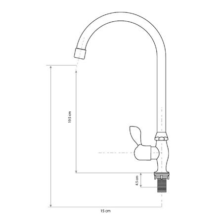 ก๊อกซิงค์เดี่ยวเคาน์เตอร์ HOEN H-6305_1