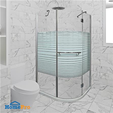 ฉากกั้นอาบน้ำ MOYA M073T 100x100 ซม._4